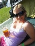 Busty chick shows her naked body at the nude beach