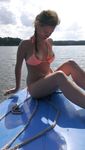 Busty chick shows her naked body at the nude beach
