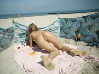 Amazing young nudists touch each other's bodies