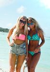 Amazing young nudists touch each other's bodies