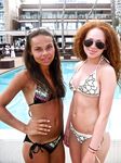 Amazing young nudists touch each other's bodies