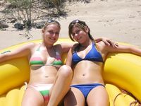 Here we are on our first trip to the nude beach