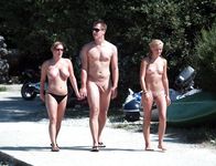 girl nudists get naked and heat up a public beach