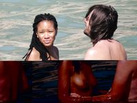 Jacqueline Lovell and girlfriend on nude beach