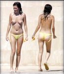 Hot babe sunbathes on nude beach