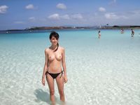 Both beautiful and sad, the end of a perfect day on a nude beach in Tulum Mexico