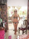 One Naturist Woman at an Outdoor Ping Pong Table