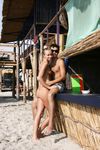 Nudist girl not shy about posing nude at the beach