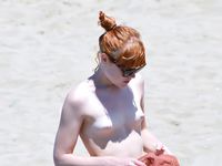 A nudist concentration in San Sebastian