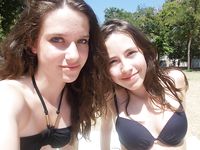 A public beach heats up with two hot adult naturists