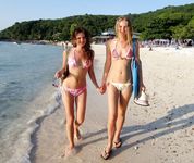 Gorgeous wet Russian nudist sunbathes naked