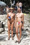 Check out gorgeous wet nudists having some fun