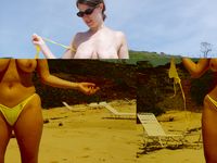 Crazy Couple At Nude Beach Under the Sun