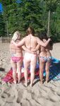 Amazing shots of a gorgeous nudist babe sunbathing