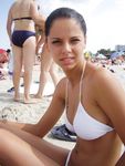 Curvaceous nude adult poses in the warm water
