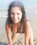 At the nudist beach adult womans play around naked