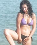 At the nudist beach adult womans play around naked