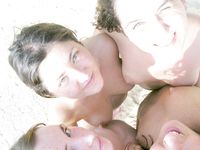 Everyone's looking at this sexy slim adult naturist