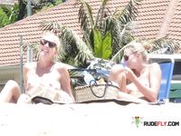 My wife topless beach in France