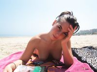 My wife topless beach in France