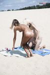 Lovely nudist teens on the plage