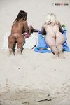 Lovely nudist teens on the plage
