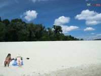 Lovely nudist teens on the plage