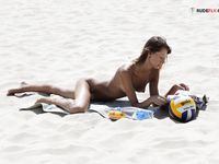 Nudist beach spread legs hairy pussy