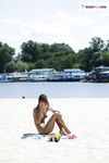 Nudist beach spread legs hairy pussy