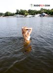 Layin out on the nudist strand