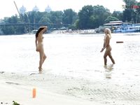 Massive hooters on the plage