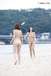 two girls at the nude beach