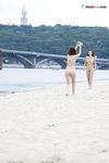 two girls at the nude beach