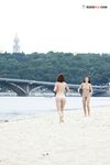 two girls at the nude beach
