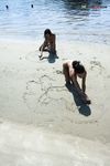 wifey and mate at strand