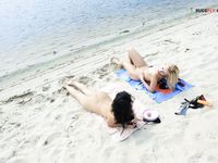 Titty naked on the strand