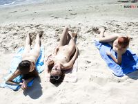 a nymph at plage sunbathing
