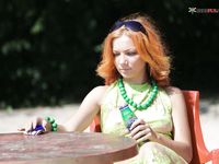 Highly few chicks loreta the strand