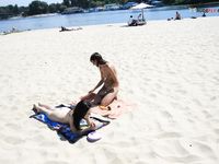 Damsels from Spain on a plage