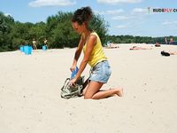 A inborn at the nude strand