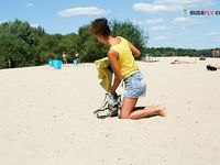 A inborn at the nude strand