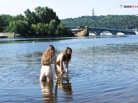 A lil' plage breast showing