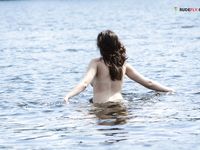 with bathing suit melanie Tambaba Plage.