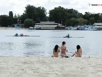 Mitchell mate Latonya, on a strand.