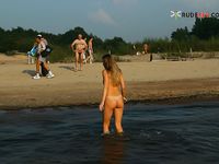 First-Ever time nude marleen public strand