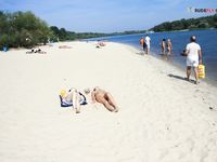 Active Volleyball on an Open Nude Beach
