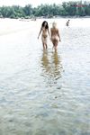 Active Volleyball on an Open Nude Beach