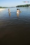 Active Volleyball on an Open Nude Beach