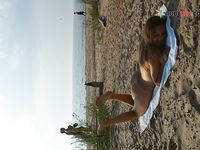 Light-Haired grasped at a spanish strand