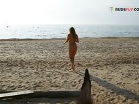 Light-Haired grasped at a spanish strand